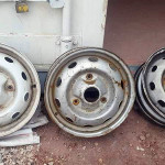 Etat de la jante de 4L rouillée avant rénovation