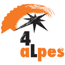 Logo 4aLpes : le rallye-raid dans les Alpes en Renault 4L