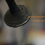 Portée des soupapes de 4L, avant rodage.